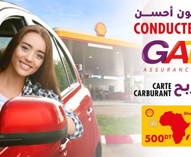 GAT ASSURANCES récompense pour la 5ème année consécutive ses 100 meilleurs conducteurs avec une carte carburant Shell d’une valeur de 500 DT